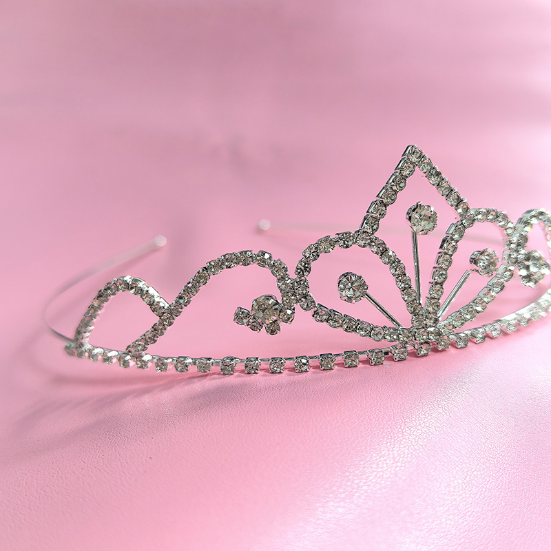 Queen Accessories - Серебряная корона со стразами, роскошная хрустальная