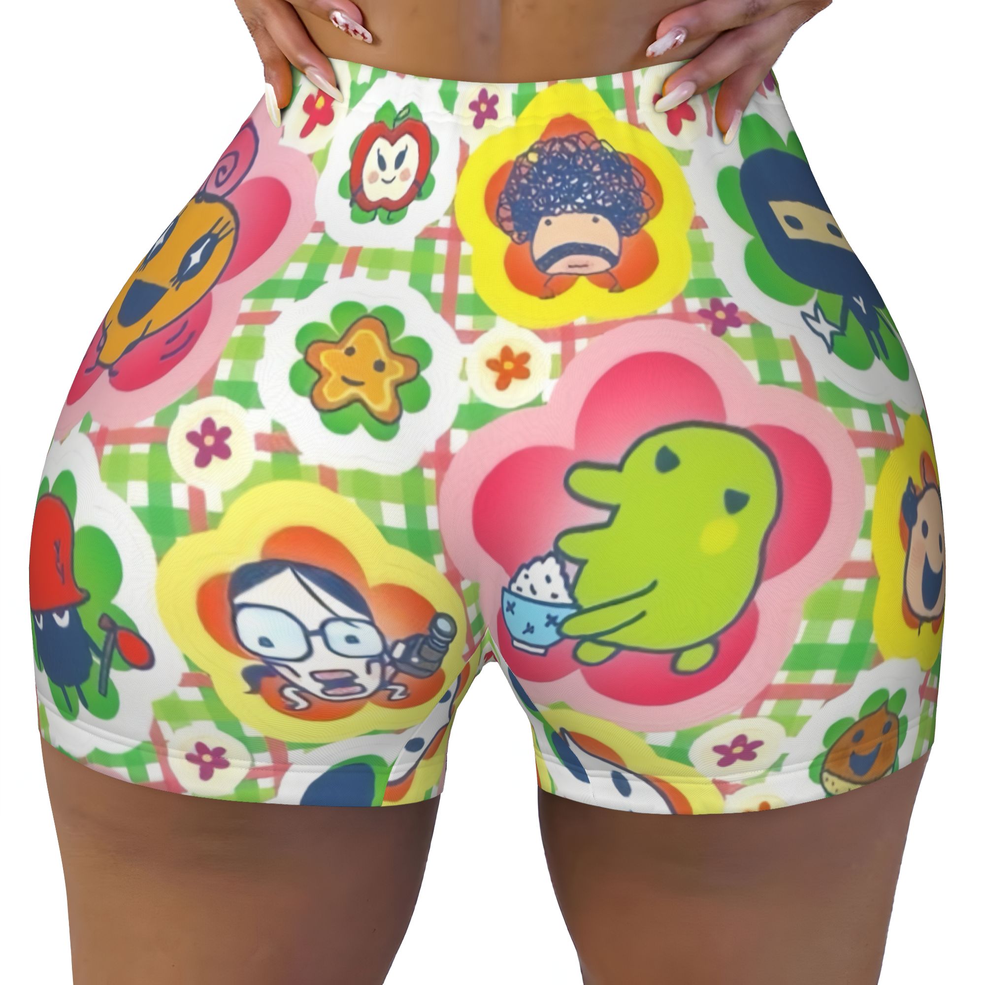 Women'S Running Accessories - Шорты для женщин с принтом Тамагочи
