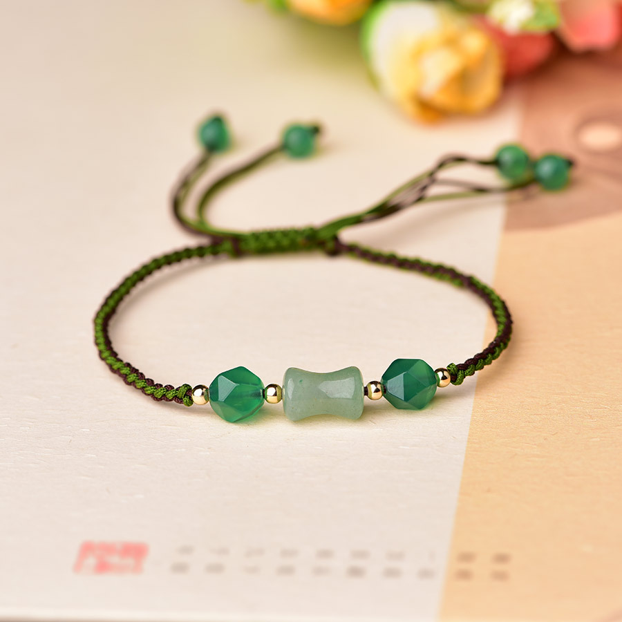 Women'S Accessories And Jewelry - Зеленые бусины из натурального нефрита, браслеты,