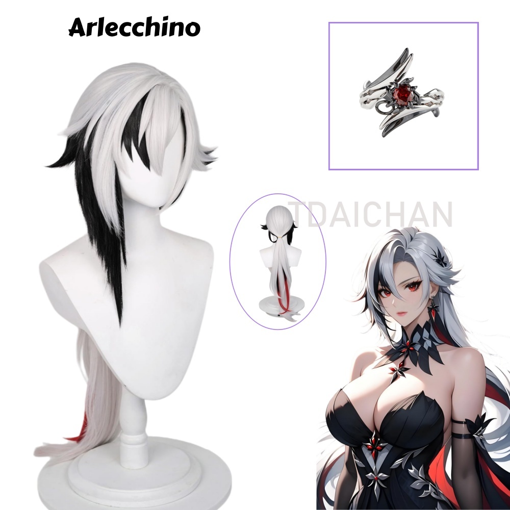 Women'S Accessories Rings - Парик для косплея Арлекино из Genshin