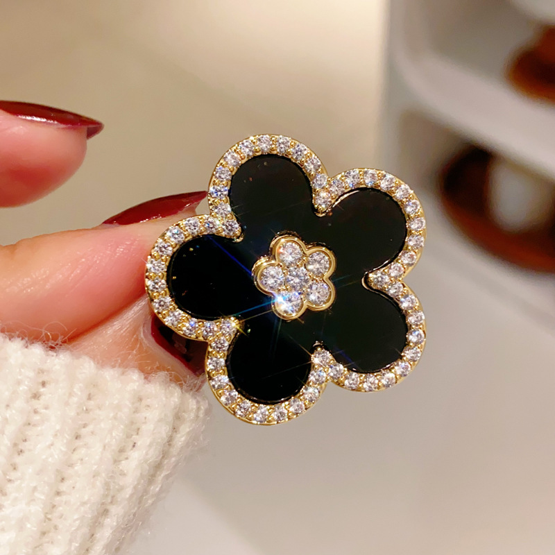 Women Jewelry Accessories For Black Dress - Броши с черным цветком для женщин,