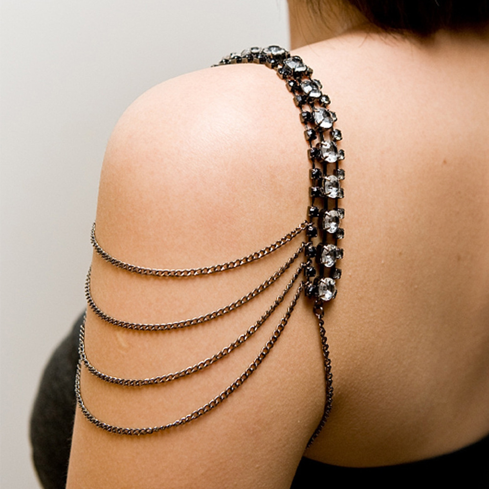Women Jewelry Accessories For Black Dress - Женское платье-бикини Stonefans, черное многослойное платье-бикини