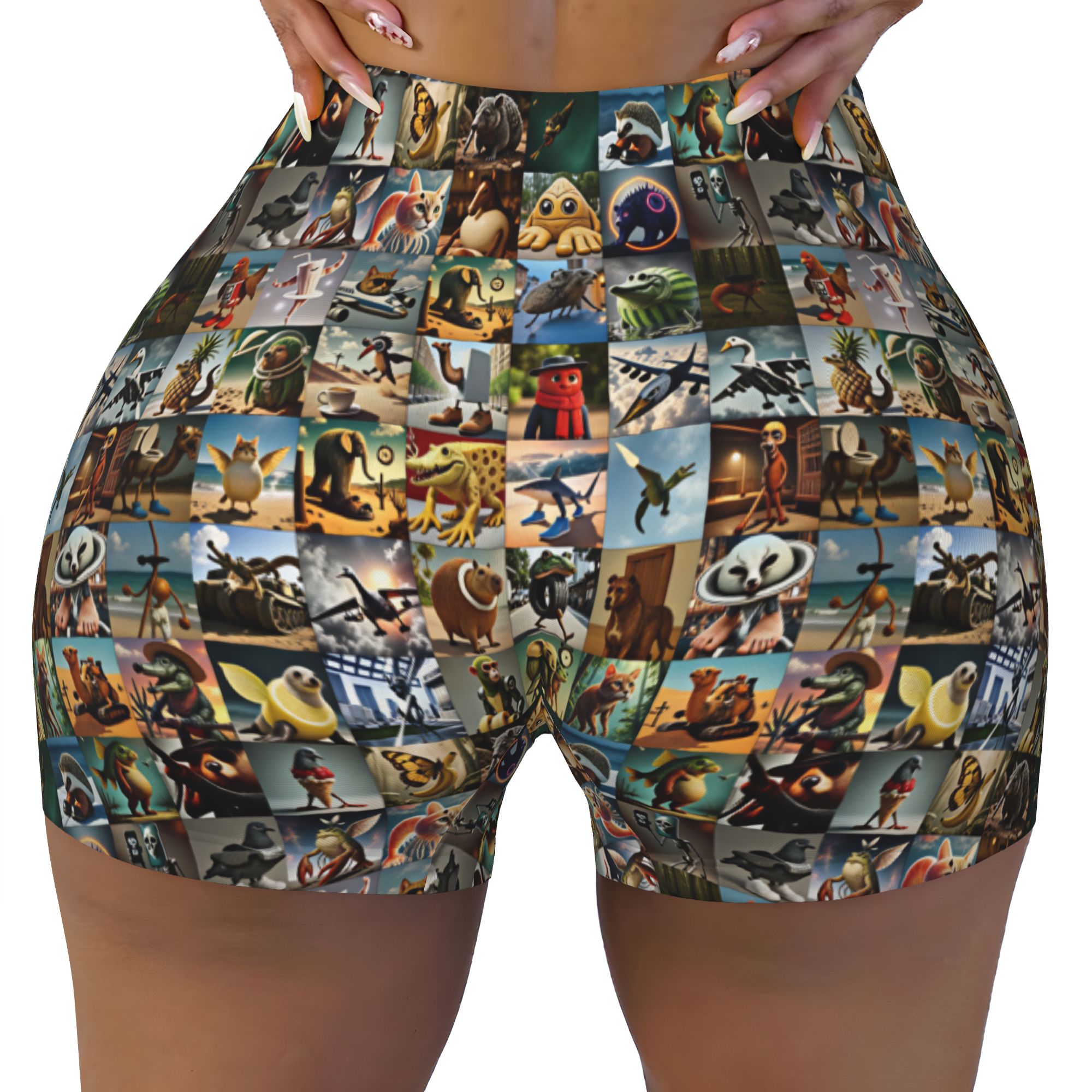 Women'S Running Accessories - Индивидуальные итальянские забавные шорты с мемами