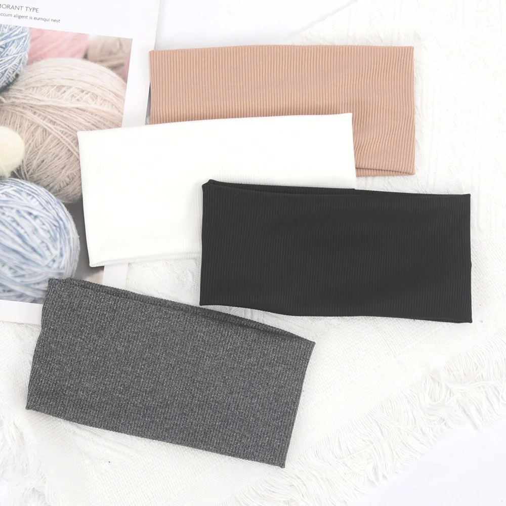 Women'S Running Accessories - Широкие однотонные эластичные повязки для волос,