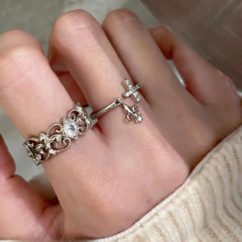 Women'S Accessories Rings - Винтажное кольцо с крестом и ажурным