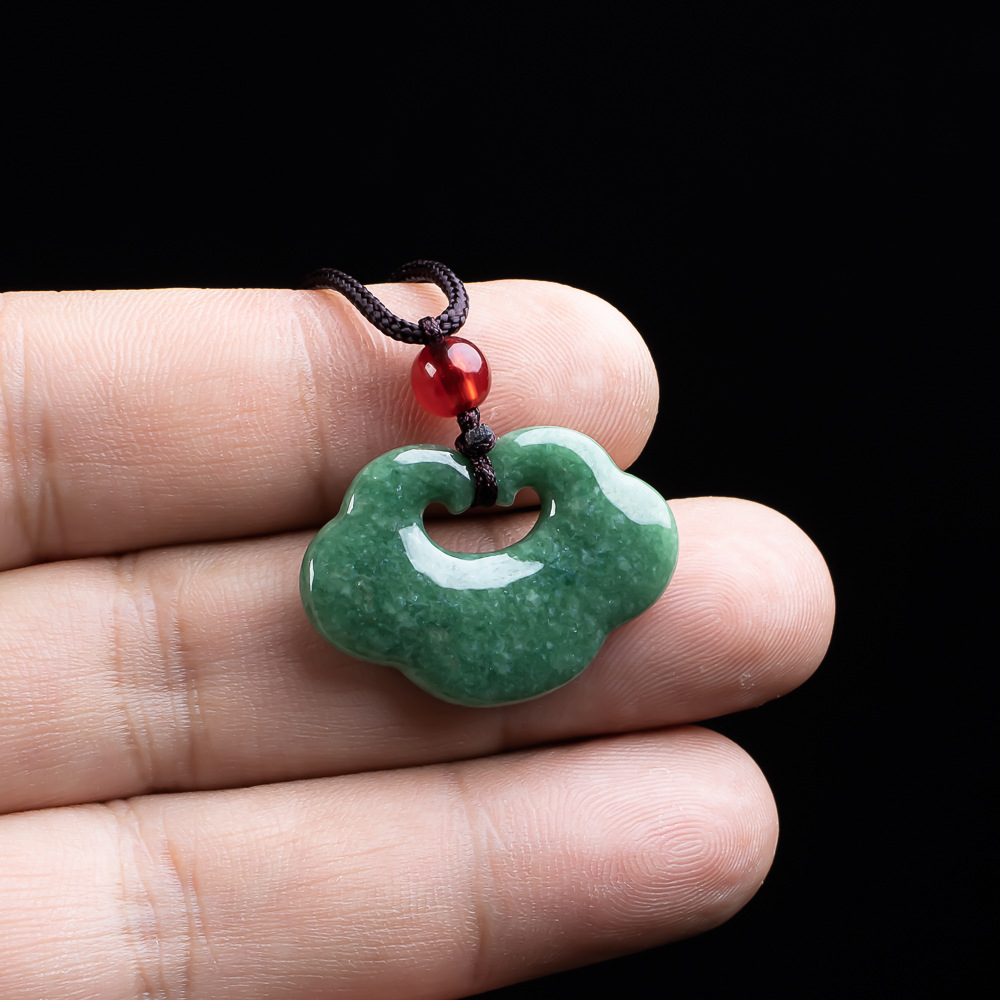 Women'S Accessories And Jewelry - Натуральный Мьянманский жадеит, кулон Ruyi, ожерелье,