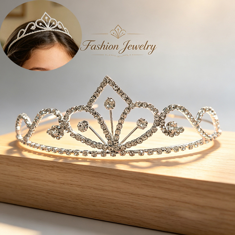 Серебряная корона со стразами, – обзор и цена Queen Accessories